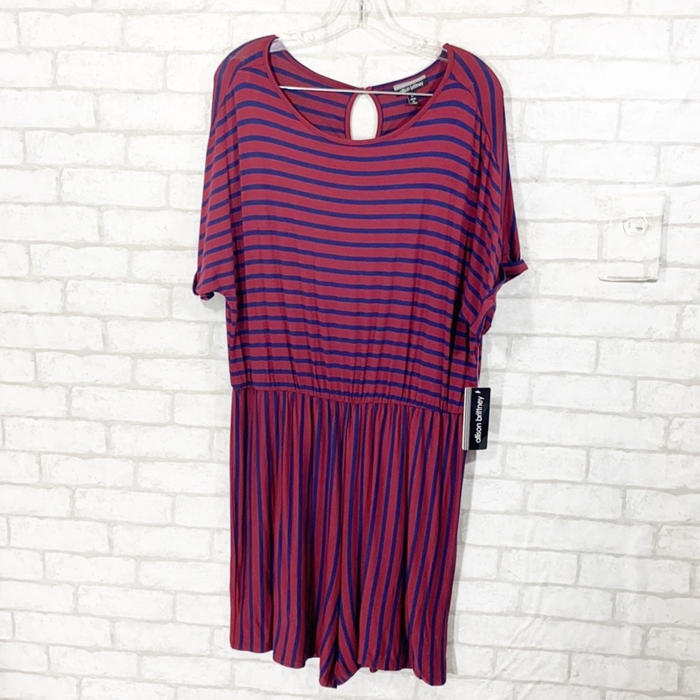COPY - Allison brittney stripe romper size Large